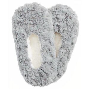 New CHARTER CLUB Faux-Fur Slipper Socks, Grey, slippers size S/M